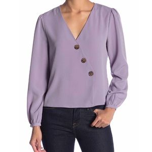 Asymmetrical Button Down Blouse